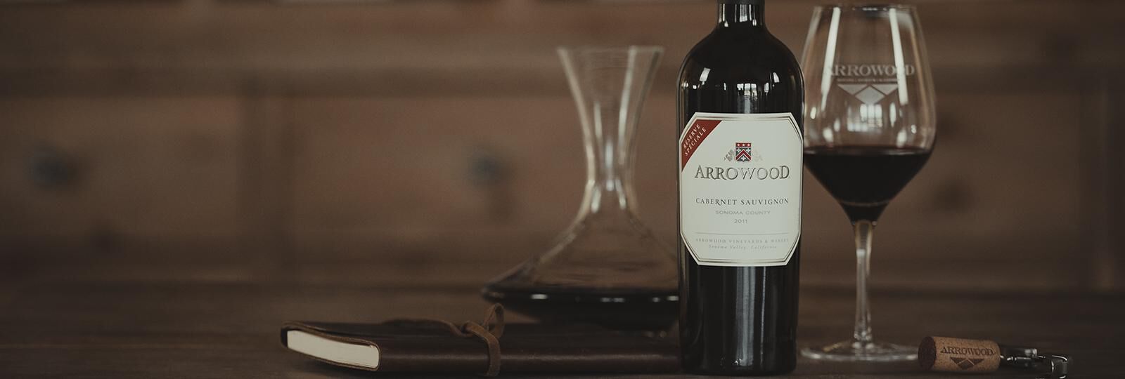 A bottle of Arrowood wine